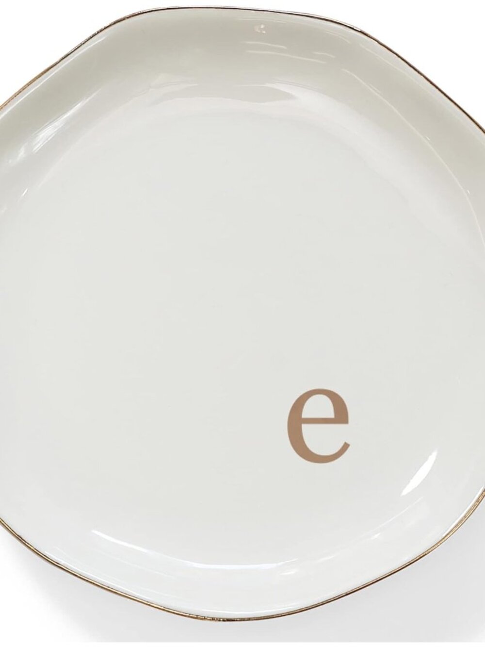 Initials Ring Dish Jewery Tray with Personalized E-Monogrammed Engagement Weddin